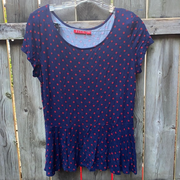 Elle Dotted Top sz. M - Picture 1 of 2